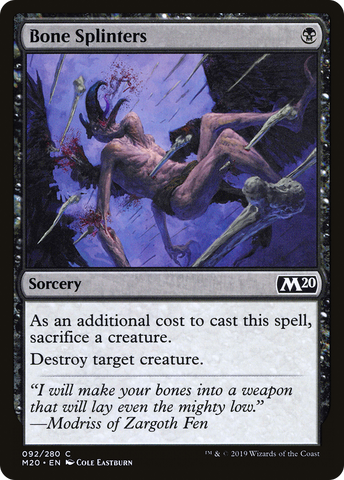 {C} Bone Splinters [Core Set 2020][M20 092]
