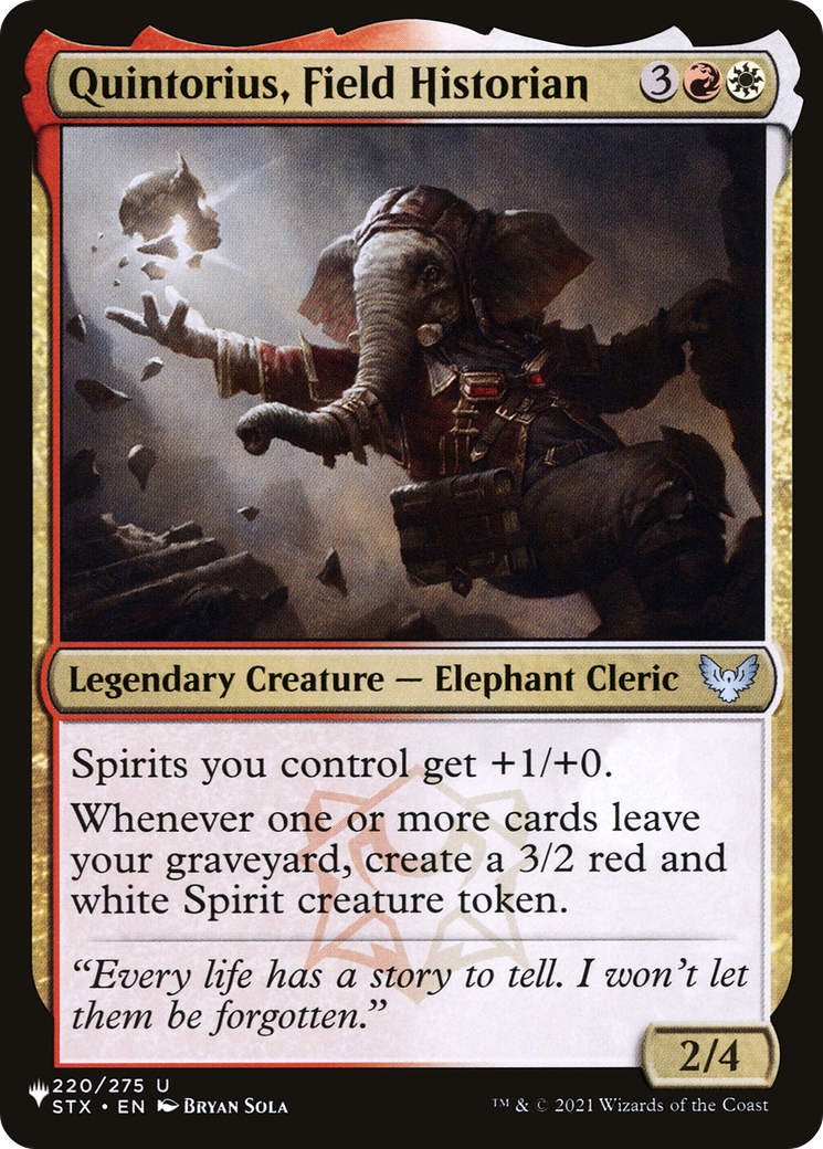 Quintorius, Field Historian [LIST STX-220]