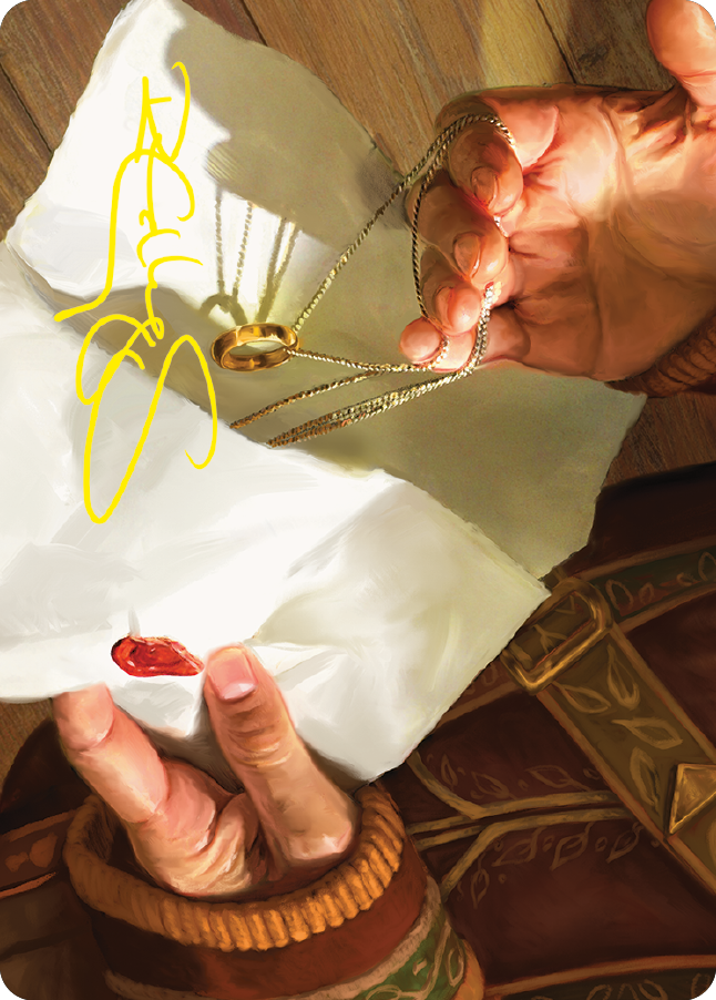 {A} Bilbo's Ring Art Card (Gold-Stamped Signature) [The Lord of the Rings: Tales of Middle-earth Art Series][GS ALTR 037]