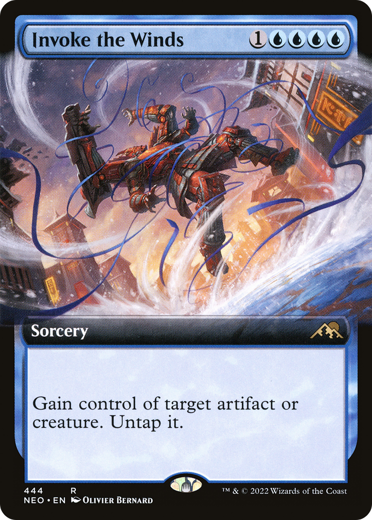 {R} Invoke the Winds (Extended Art) [Kamigawa: Neon Dynasty][NEO 444]