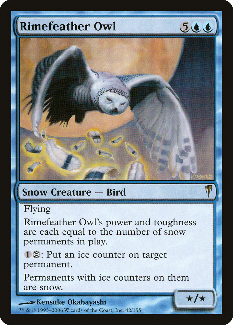 {R} Rimefeather Owl [Coldsnap][CSP 042] - Misty Mountain Games