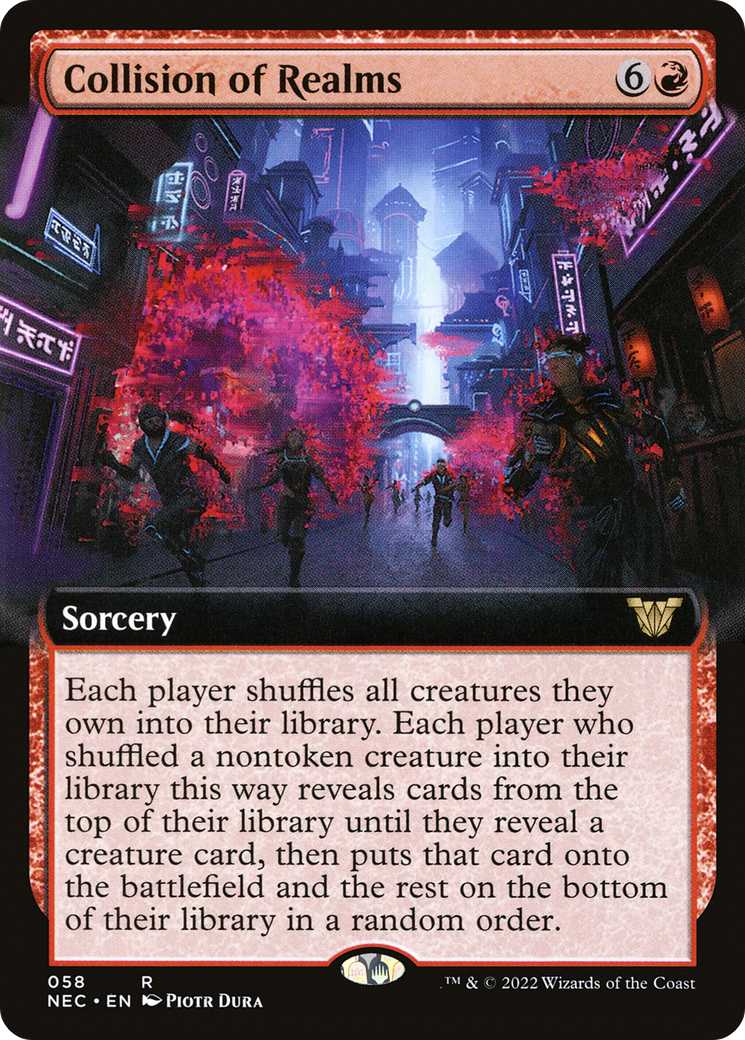 {R} Collision of Realms (Extended Art) [Kamigawa: Neon Dynasty Commander][NEC 058]