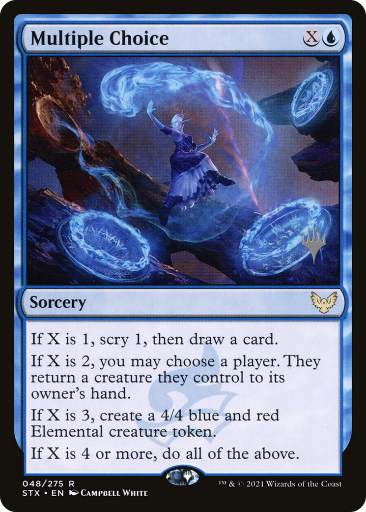 {R} Multiple Choice (Promo Pack) [Strixhaven: School of Mages Promos][PP STX 048]