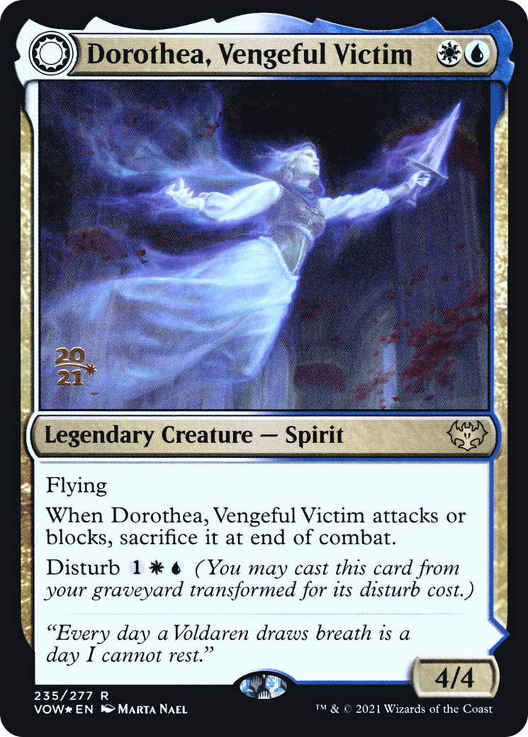 {R} Dorothea, Vengeful Victim // Dorothea's Retribution [Innistrad: Crimson Vow Prerelease Promos][PR VOW 235]