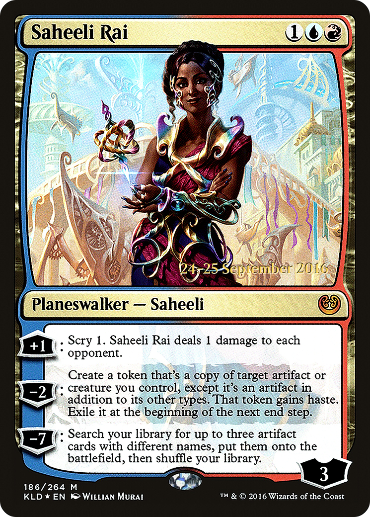{R} Saheeli Rai [Kaladesh Prerelease Promos][PR KLD 186]