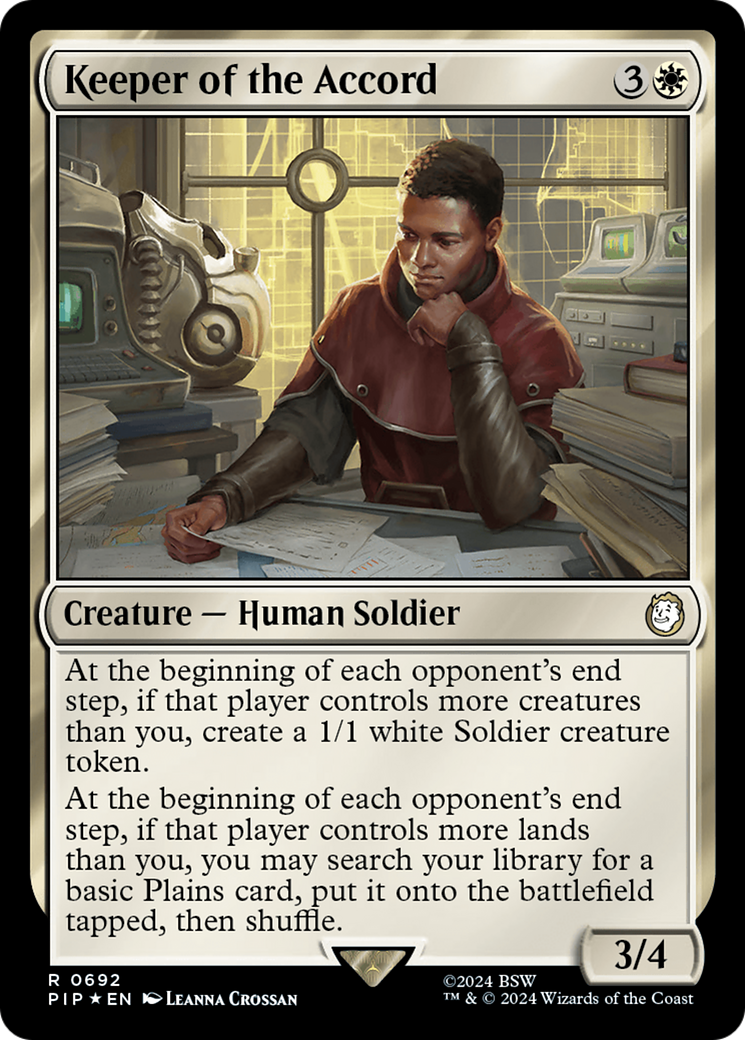 {R} Keeper of the Accord (Surge Foil) [Fallout][PIP 692]