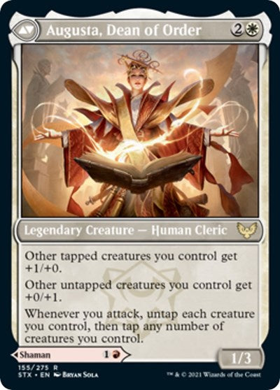 {R} Plargg, Dean of Chaos // Augusta, Dean of Order [Strixhaven: School of Mages Prerelease Promos][PR STX 155]