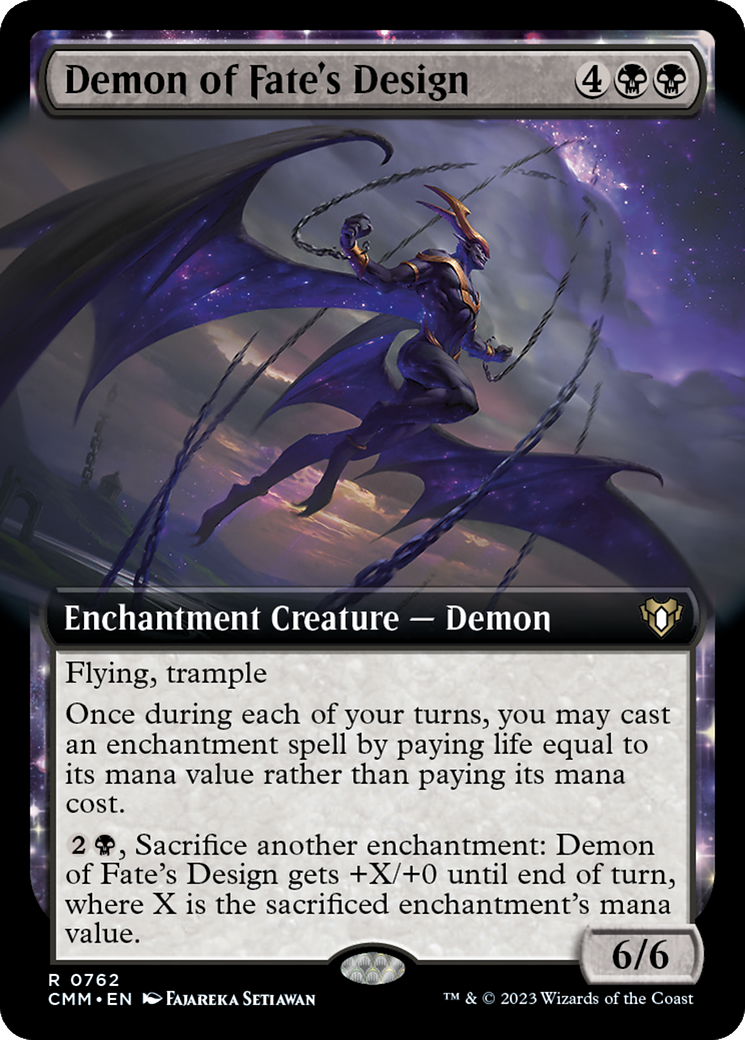 {R} Demon of Fate's Design (Extended Art) [Commander Masters][CMM 762]