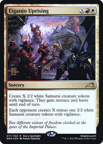 {R} Eiganjo Uprising [Kamigawa: Neon Dynasty Prerelease Promos][PR NEO 217]