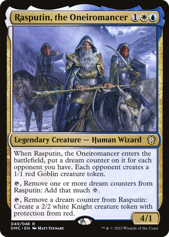 {R} Rasputin, the Oneiromancer [Dominaria United Commander][DMC 040]