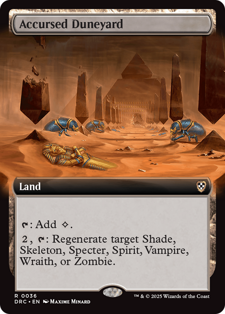 {R} Accursed Duneyard (Extended Art) [Aetherdrift Commander][DRC 036]