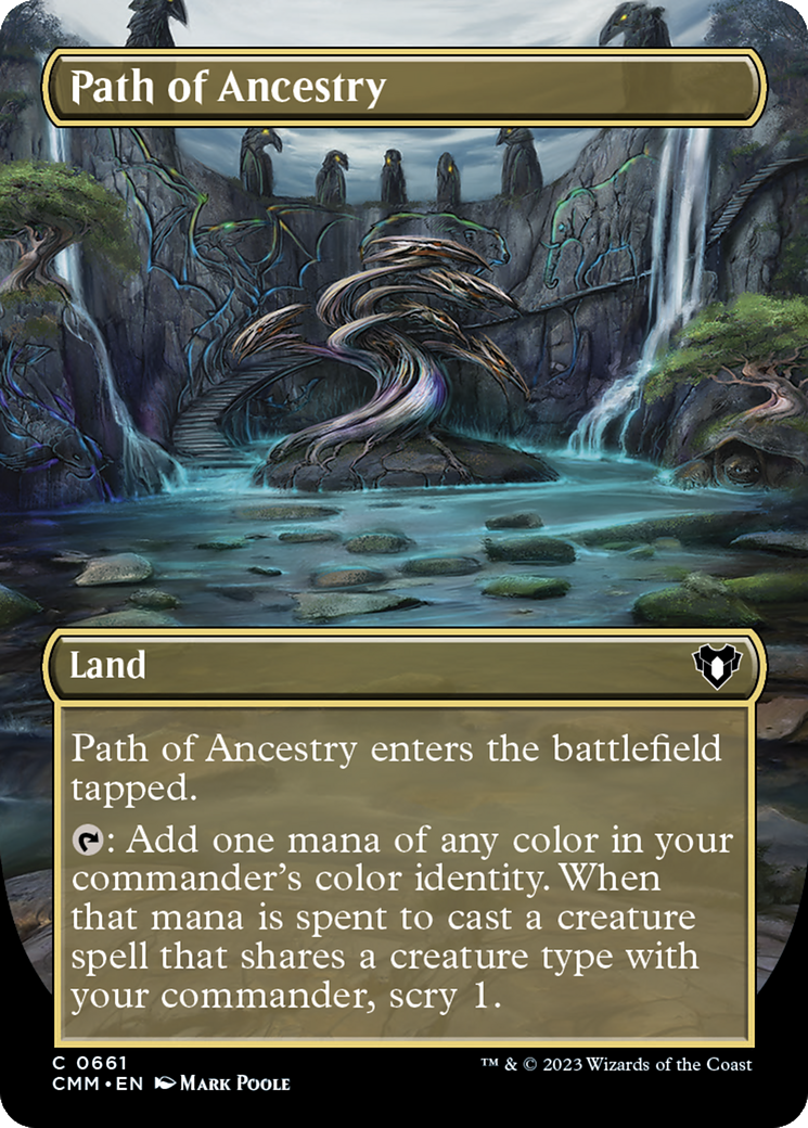 {C} Path of Ancestry (Borderless Alternate Art) [Commander Masters][CMM 661]