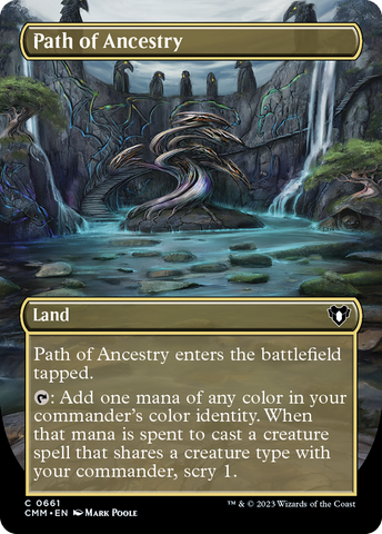 {C} Path of Ancestry (Borderless Alternate Art) [Commander Masters][CMM 661]