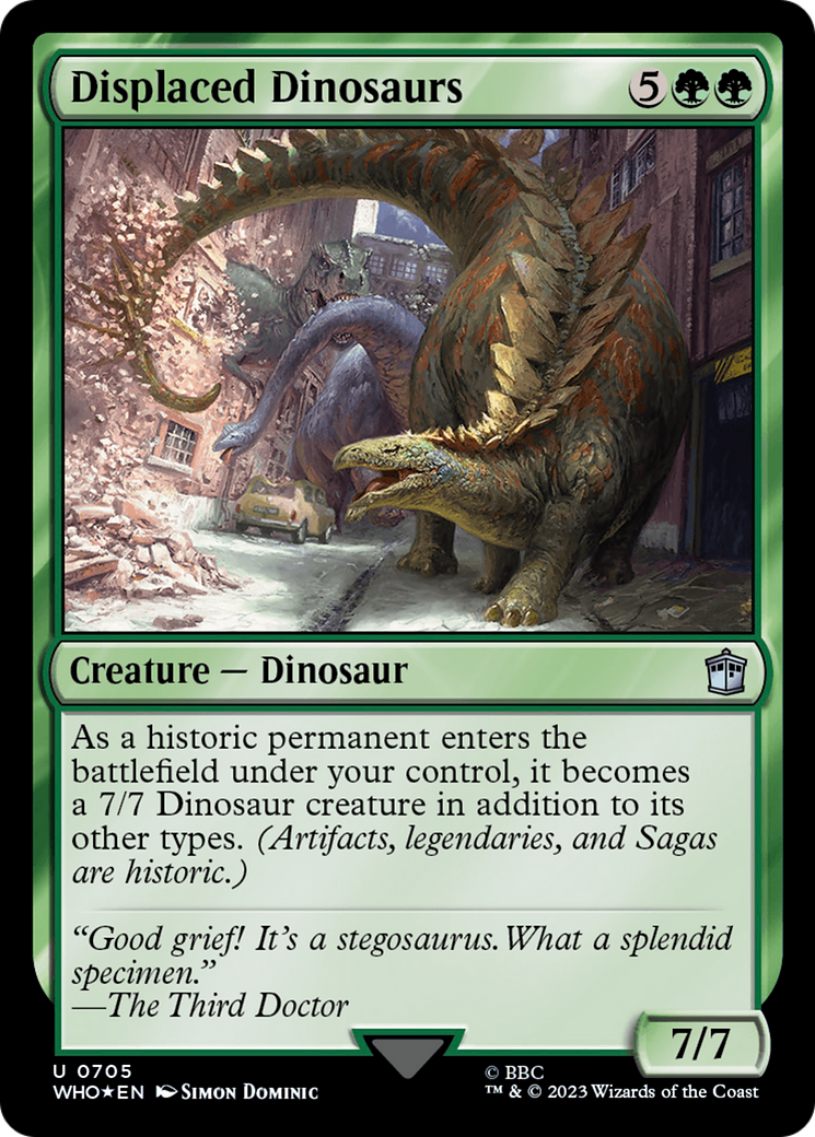 {C} Displaced Dinosaurs (Surge Foil) [Doctor Who][WHO 705]