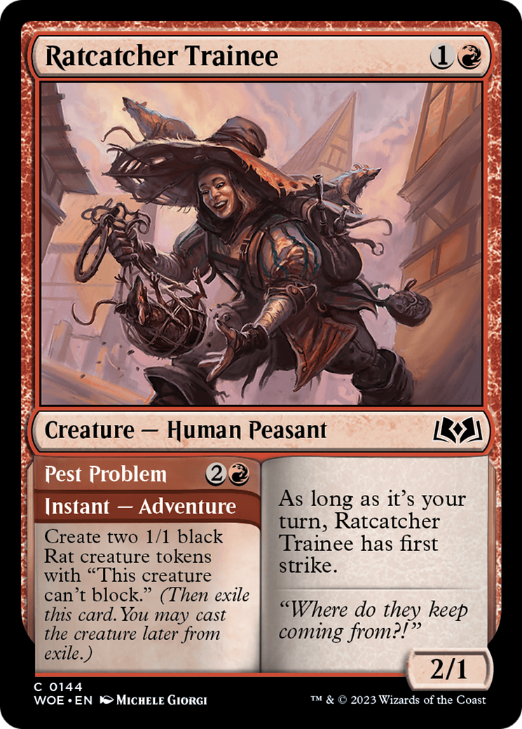 {@C} Ratcatcher Trainee // Pest Problem [Wilds of Eldraine][WOE 144]