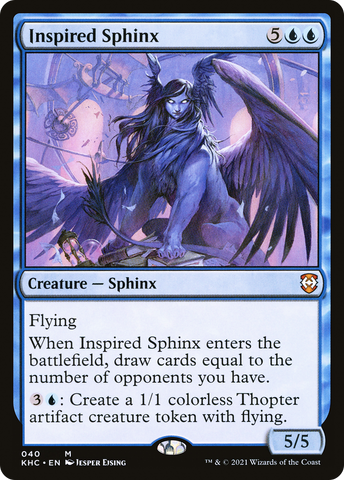 {R} Inspired Sphinx [Kaldheim Commander][KHC 040]