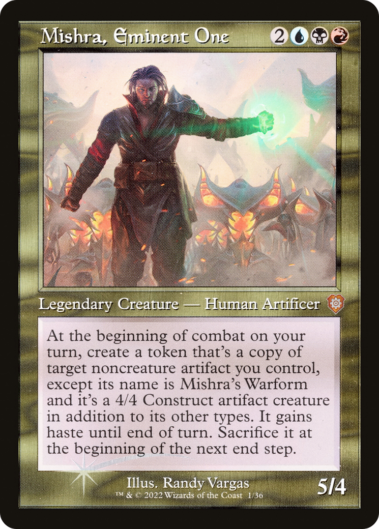 {R} Mishra, Eminent One (001) (Retro) [The Brothers' War Commander][BRC 001]
