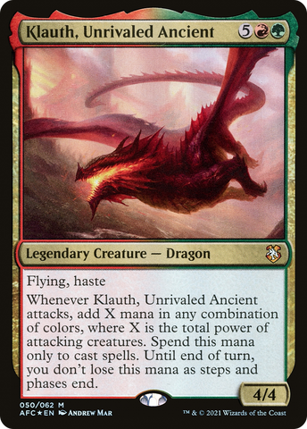 {R} Klauth, Unrivaled Ancient [Dungeons & Dragons: Adventures in the Forgotten Realms Commander][AFC 050]