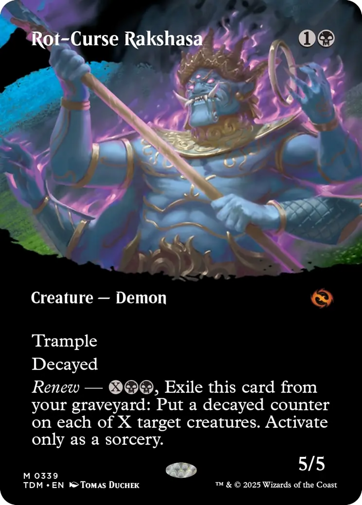 {@R} Rot-Curse Rakshasa (Borderless) [Tarkir: Dragonstorm][TDM 339]