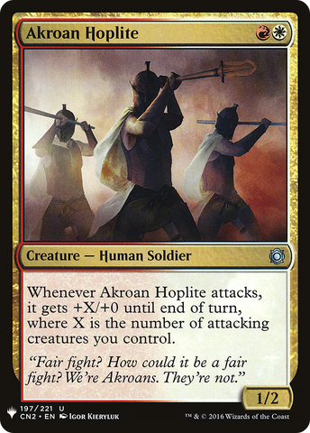 {C} Akroan Hoplite [Mystery Booster][LS CN2 197]