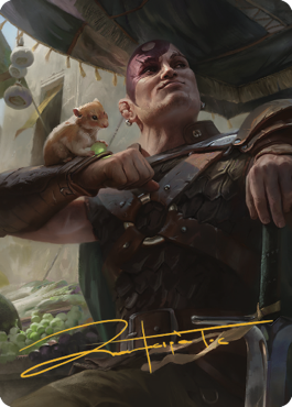 {A} Minsc & Boo, Timeless Heroes Art Card (38) (Gold-Stamped Signature) [Commander Legends: Battle for Baldur's Gate Art Series][GS ACLB 038]
