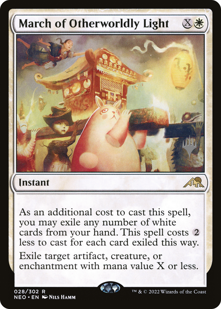 {R} March of Otherworldly Light (Promo Pack) [Kamigawa: Neon Dynasty Promos][PP NEO 028]