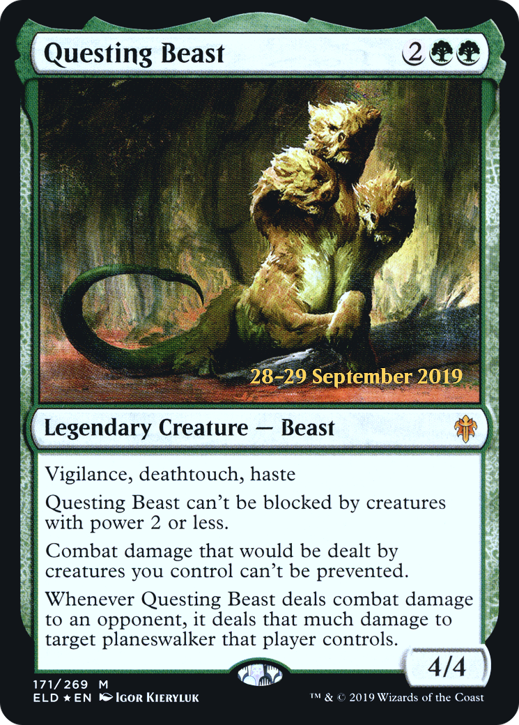 {R} Questing Beast [Throne of Eldraine Prerelease Promos][PR ELD 171]