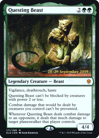 {R} Questing Beast [Throne of Eldraine Prerelease Promos][PR ELD 171]