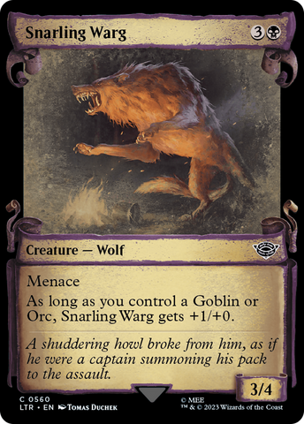 {C} Snarling Warg [The Lord of the Rings: Tales of Middle-Earth Showcase Scrolls][LTR 560]