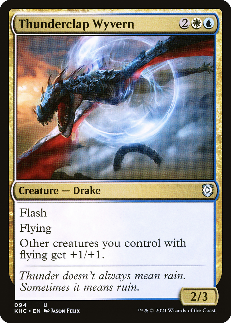 {C} Thunderclap Wyvern [Kaldheim Commander][KHC 094]