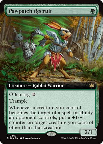 {@R} Pawpatch Recruit (Extended Art) [Bloomburrow][BLB 363]