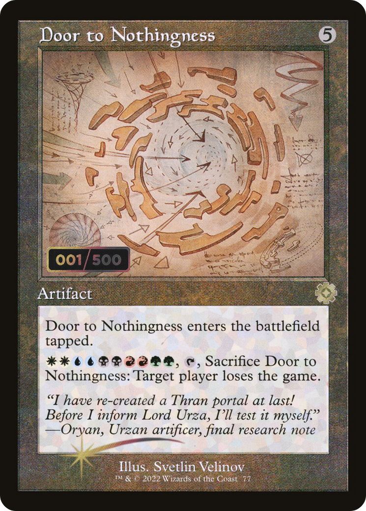 {R} Door to Nothingness (Schematic) (Serial Numbered) [The Brothers' War Retro Artifacts][BRR 077]