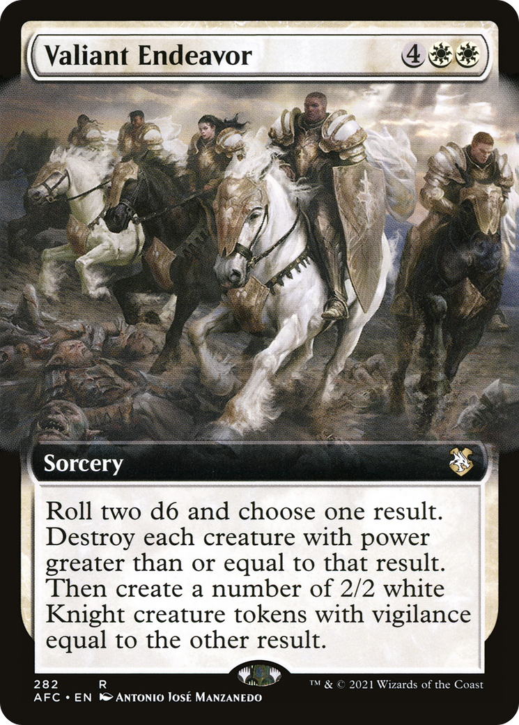 {R} Valiant Endeavor (Extended Art) [Dungeons & Dragons: Adventures in the Forgotten Realms Commander][AFC 282]