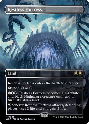 {@R} Restless Fortress (Borderless Alternate Art) [Wilds of Eldraine][WOE 305]