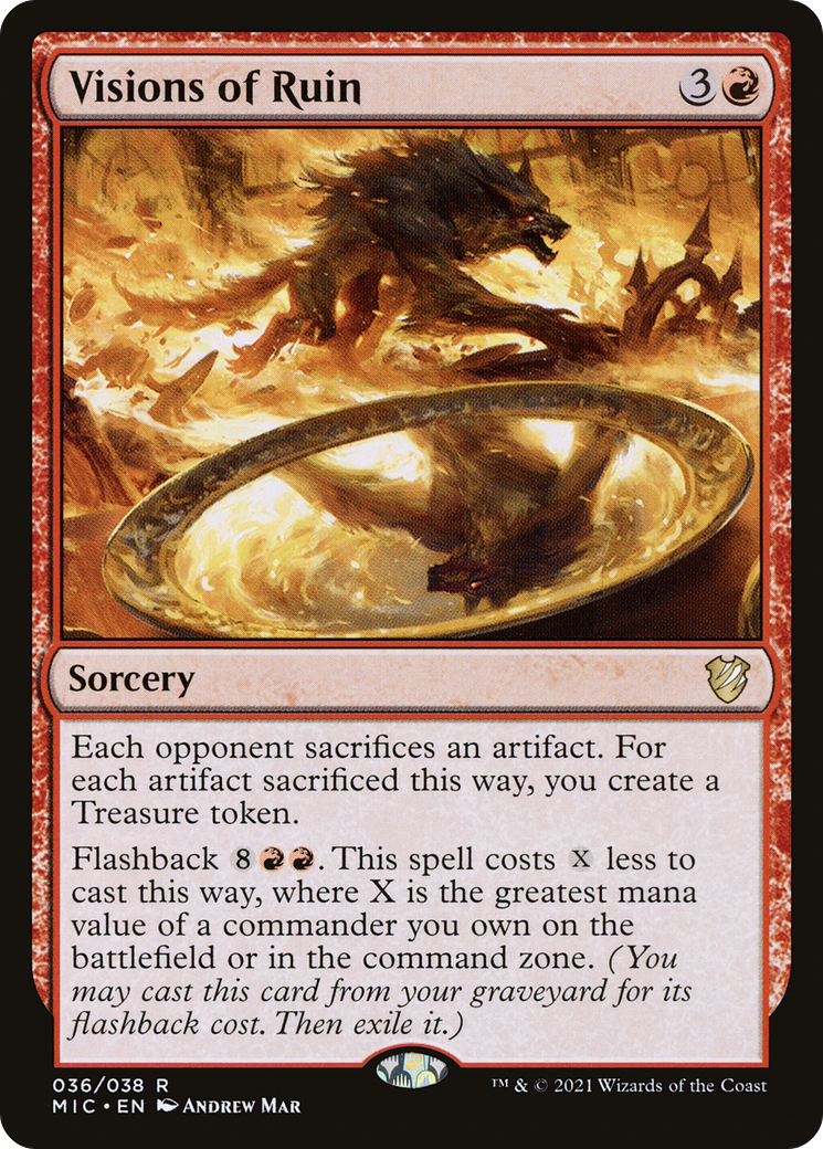 {R} Visions of Ruin [Innistrad: Midnight Hunt Commander][MIC 036]