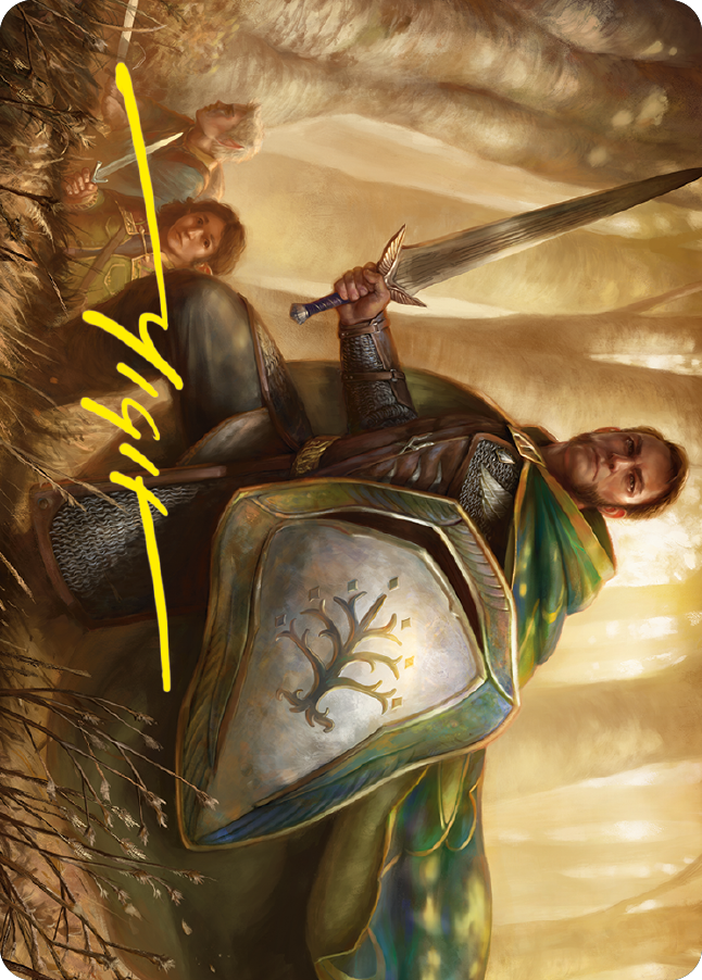 {A} Boromir, Warden of the Tower Art Card (Gold-Stamped Signature) [The Lord of the Rings: Tales of Middle-earth Art Series][GS ALTR 001]