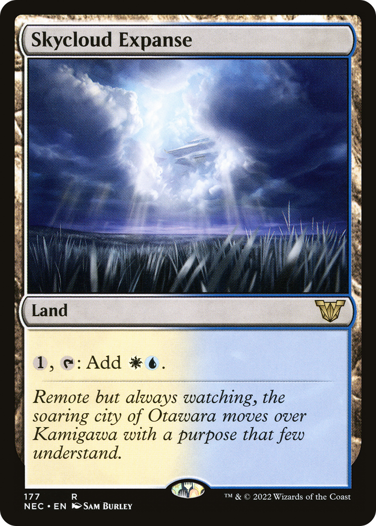 {R} Skycloud Expanse [Kamigawa: Neon Dynasty Commander][NEC 177]
