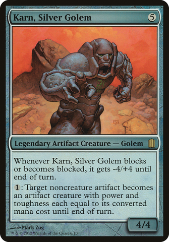 {O} Karn, Silver Golem (Oversized) [Commander's Arsenal Oversized][OVR CM1 006]
