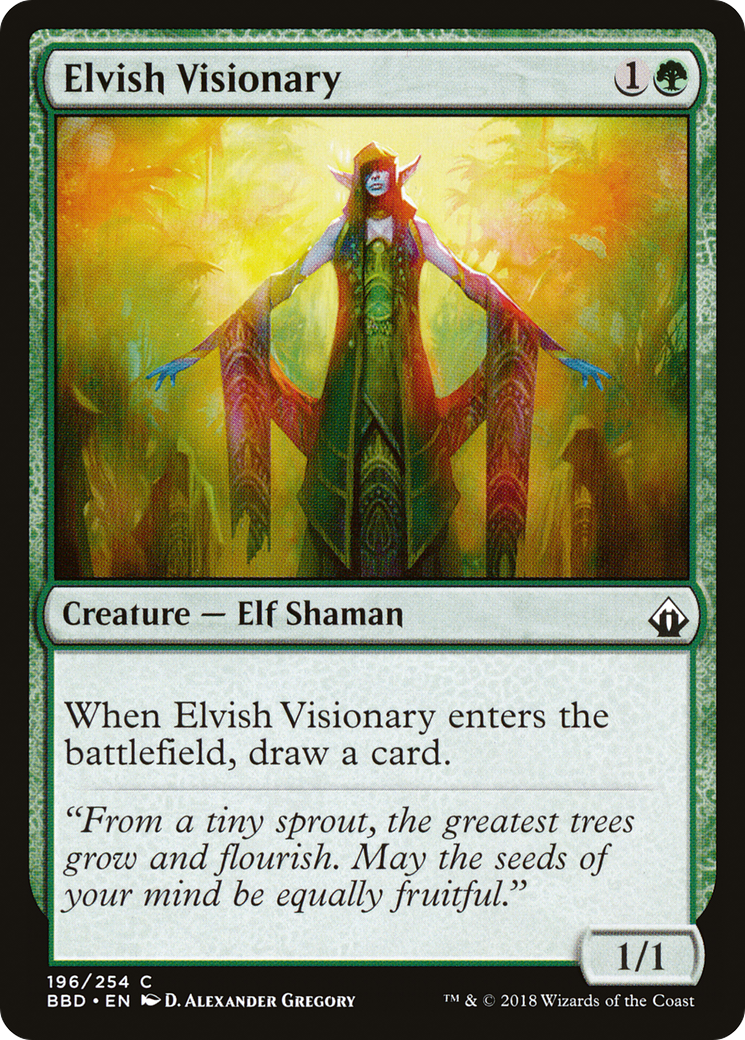 {C} Elvish Visionary [Battlebond][BBD 196]