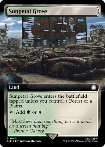 {R} Sunpetal Grove (Extended Art) (Surge Foil) [Fallout][PIP 1043]
