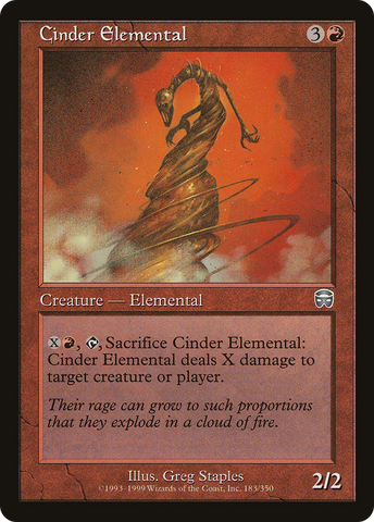 {C} Cinder Elemental [Mercadian Masques][MMQ 183]