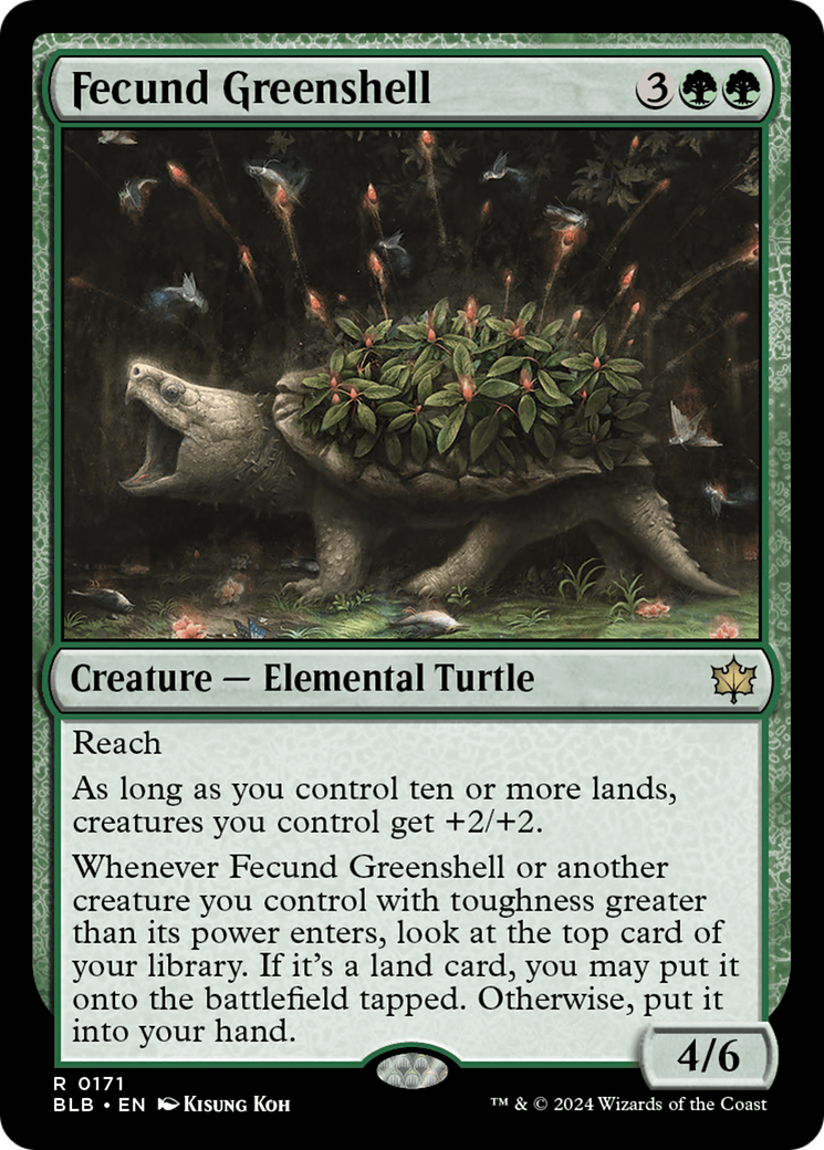 {@R} Fecund Greenshell [Bloomburrow][BLB 171]