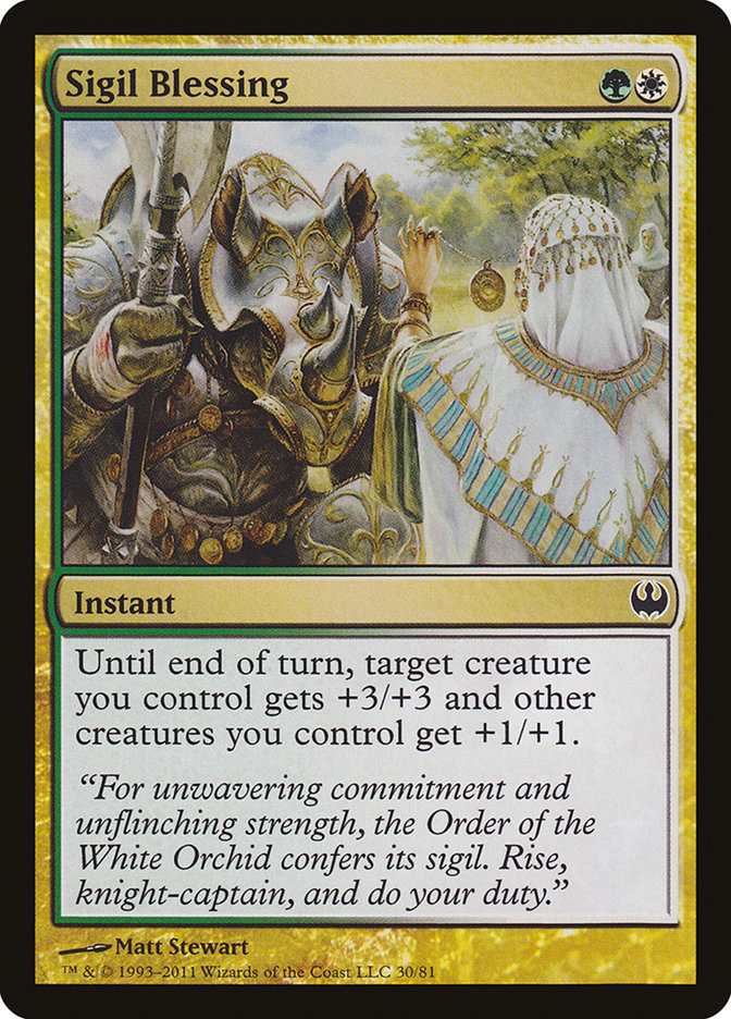 {C} Sigil Blessing [Duel Decks: Knights vs. Dragons][DDG 030]