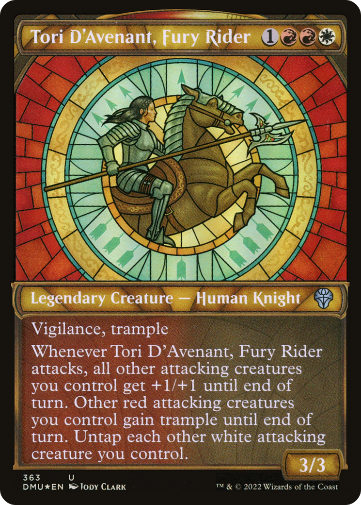 {C} Tori D'Avenant, Fury Rider (Showcase Textured) [Dominaria United][DMU 363]