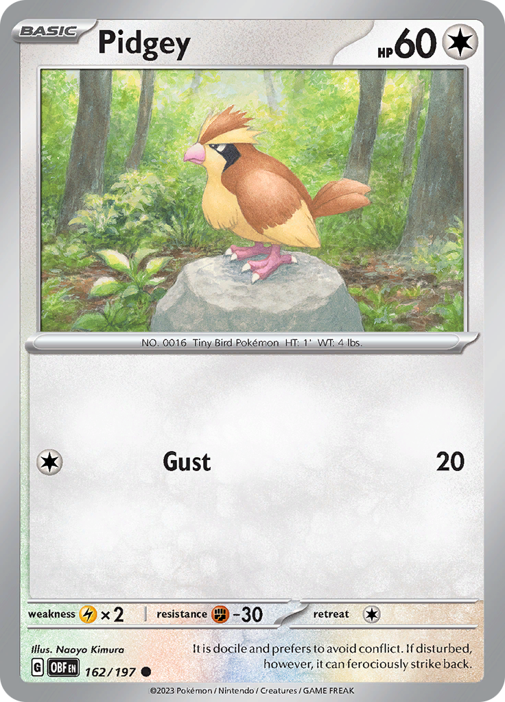 Pidgey 162 - SV03 Obsidian Flames