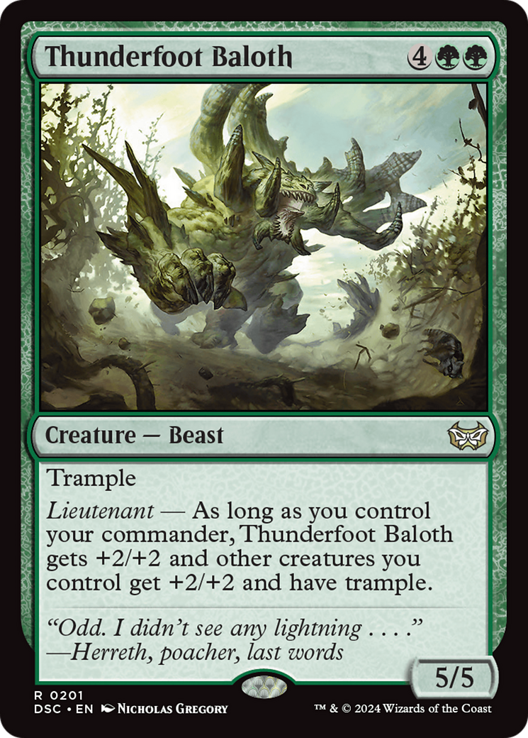 {R} Thunderfoot Baloth [Duskmourn: House of Horror Commander][DSC 201]