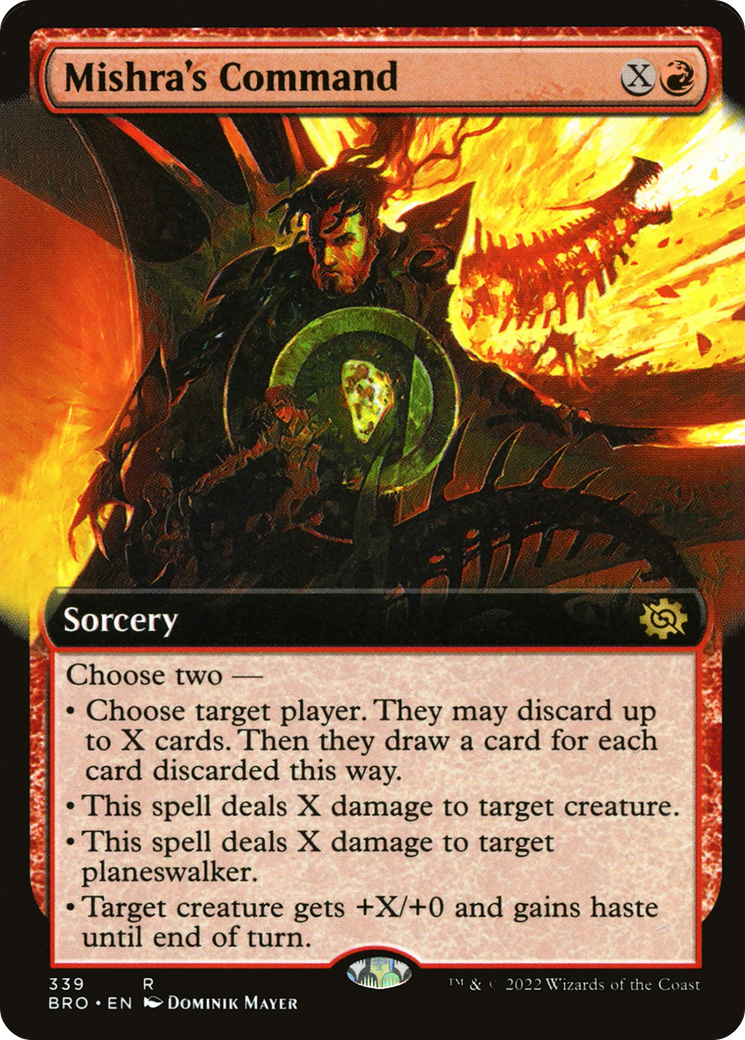 {R} Mishra's Command (Extended Art) [The Brothers' War][BRO 339]