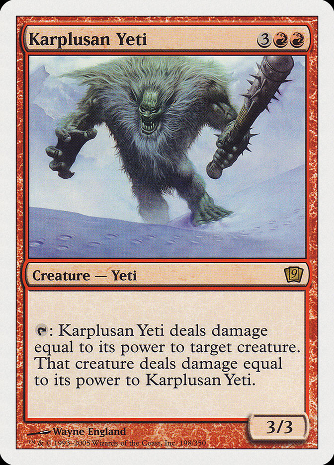 {R} Karplusan Yeti [Ninth Edition][9ED 198]