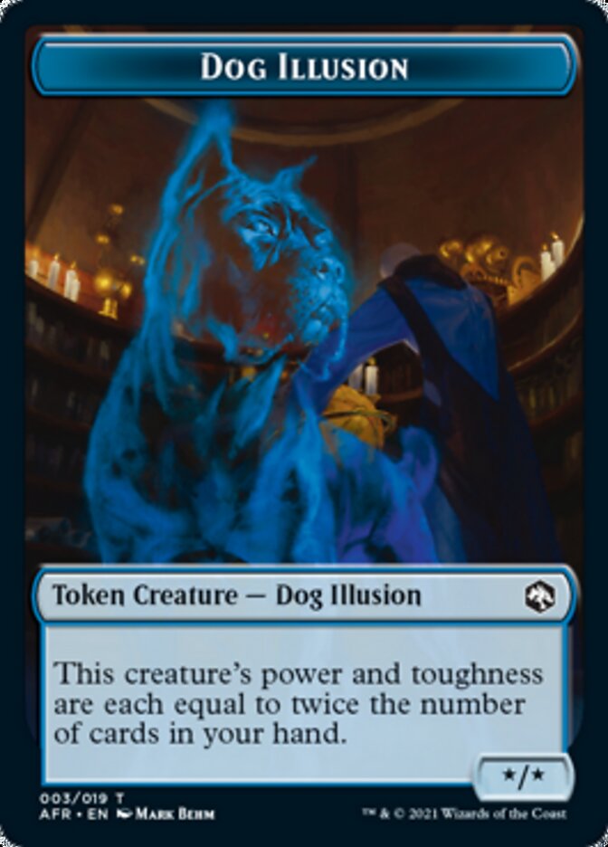 {T} Dog Illusion // Boo Double-sided Token [Dungeons & Dragons: Adventures in the Forgotten Realms Tokens][TAFR 003]