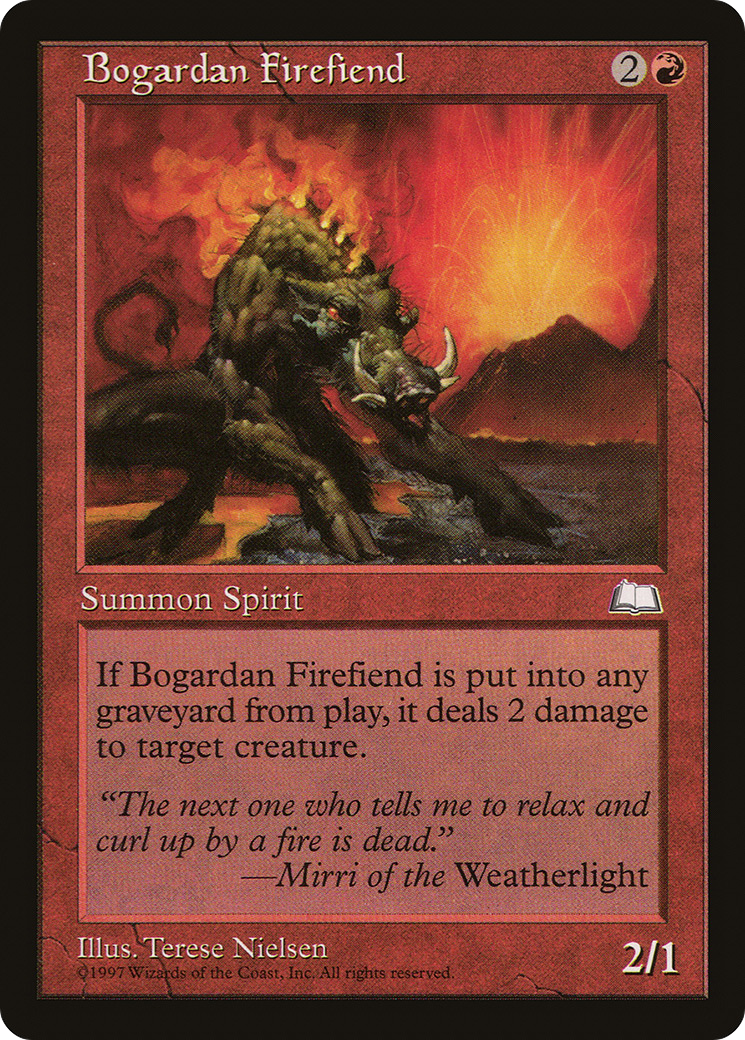 {C} Bogardan Firefiend [Weatherlight][WTH 091]